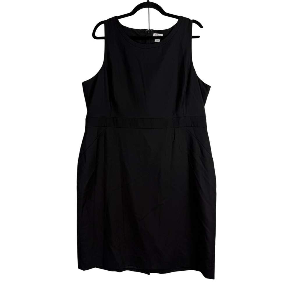 J. Crew Black Scoop Neck‎ Sheath Dress Size 20